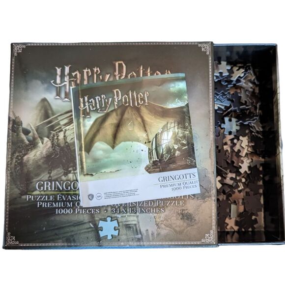 The Noble Collection Harry Potter Gringotts Bank Escape 1000 Piece Puzzle - Picture 1 of 6